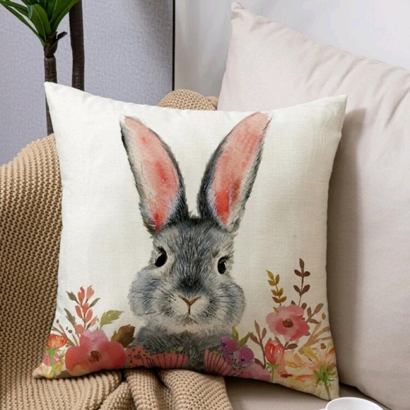 None Accents Set Of Two 8 Inch Bunny Pillow Covers Poshmark